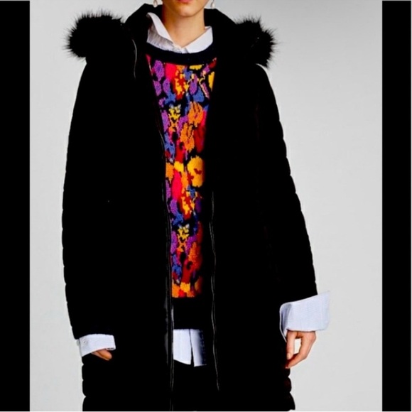 Zara Chunky Floral Jaquard Colorful Sweater Oversized Baggy Loose Bold Retro M - Picture 8 of 14